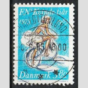 FRIM�RKER DANMARK | 1985 - AFA 839 - FN's kvinde-ti�r - 3,80 Kr. flerfarvet - Pragt Stemplet