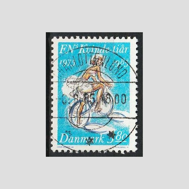 FRIM�RKER DANMARK | 1985 - AFA 839 - FN's kvinde-ti�r - 3,80 Kr. flerfarvet - Pragt Stemplet