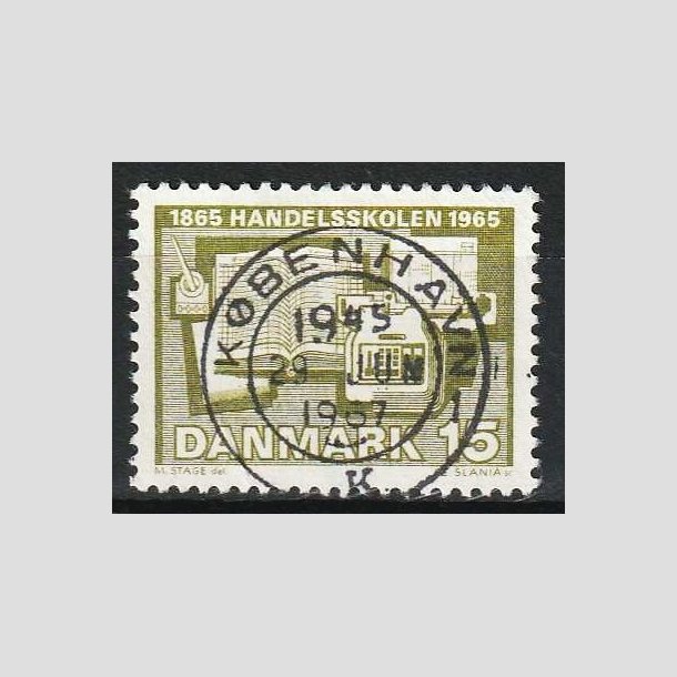 FRIM�RKER DANMARK | 1965 - AFA 429 - �rhus Handelsskole 100 �r - 15 �re olivgr�n - Lux Stemplet