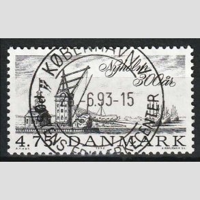FRIM�RKER DANMARK | 1990 - AFA 963 - Nyholm 300 �r. - 4,75 Kr. sort - Lux Stemplet