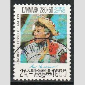 FRIM�RKER DANMARK | 1986 - AFA 851 - Poul Richard - 2,80 Kr. + 50 �re flerfarvet - Pragt Stemplet 
