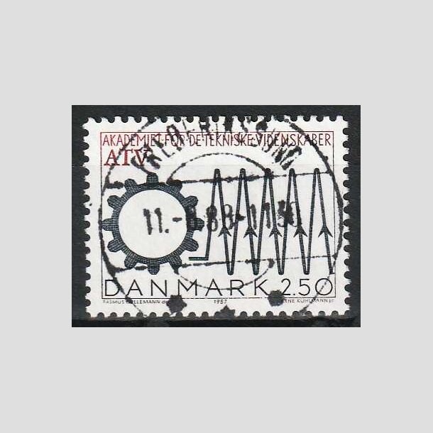 FRIM�RKER DANMARK | 1987 - AFA 884 - Akademiet for Teknisk Videnskab - 2,50 Kr. sort/r�d - Lux Stemplet