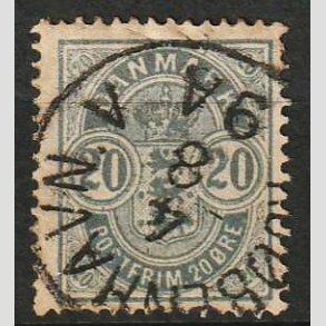 FRIM�RKER DANMARK | 1882 - AFA 33 - 20 �re bl� 