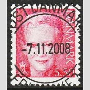FRIM�RKER DANMARK | 2008 - AFA 1522 - Dronning Margrethe II - 5,50 Kr. r�d - Lux Stemplet
