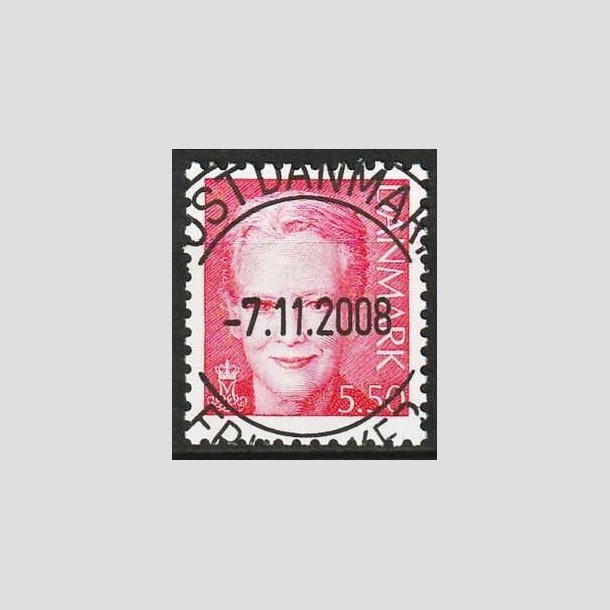 FRIM�RKER DANMARK | 2008 - AFA 1522 - Dronning Margrethe II - 5,50 Kr. r�d - Lux Stemplet