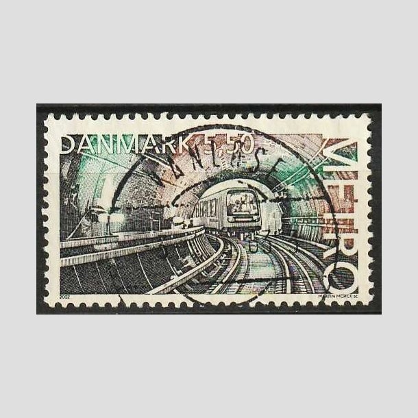 FRIM�RKER DANMARK | 2002 - AFA 1329 - K�benhavns Metro. - 5,50 Kr. flerfarvet - Lux Stemplet Vanl�se