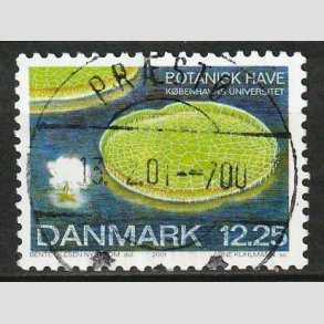 FRIM�RKER DANMARK | 2001 - AFA 1274 - Botanisk have. - 12,25 Kr. K�mpe�kande. - Lux Stemplet Pr�st�