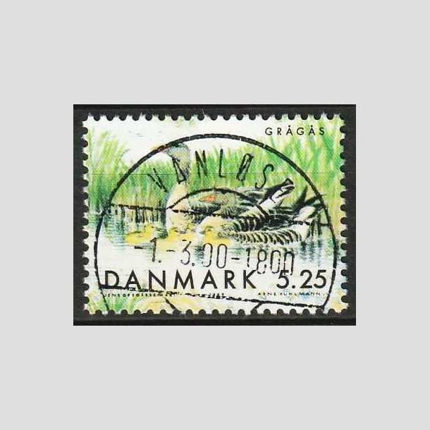 FRIM�RKER DANMARK | 1999 - AFA 1227 - Danske tr�kfugle - 5,25 Kr. gr�g�s - Pragt Stemplet