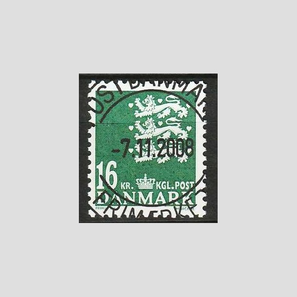 FRIM�RKER DANMARK | 2008 - AFA 1531 - Lille Rigsv�ben - 16,00 Kr. m�rkgr�n - Lux Stemplet