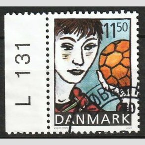 FRIM�RKER DANMARK | 2002 - AFA 1345 - Sport og ungdom - 11,50 Kr. H�ndbold - P�nt Stemplet (L131)