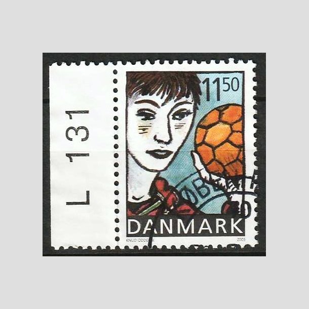 FRIM�RKER DANMARK | 2002 - AFA 1345 - Sport og ungdom - 11,50 Kr. H�ndbold - P�nt Stemplet (L131)