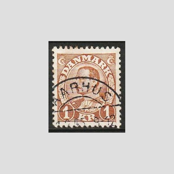 FRIM�RKER DANMARK | 1934 - AFA 211x - Chr. X 1 Kr. brun med VARIANT - Lux Stemplet 