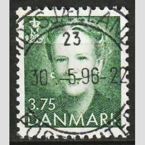FRIM�RKER DANMARK | 1991 - AFA 0982 - Dronning Margrethe - 3,75 Kr. gr�n - Lux stemplet