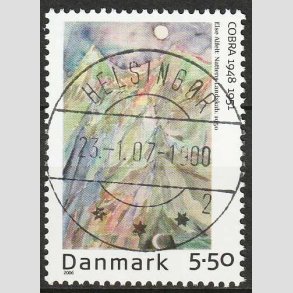 FRIM�RKER DANMARK | 2006 - AFA 1485 - Cobra-malere 9. - 5,50 Kr. Else Alfelt - Lux Stemplet Helsing�r