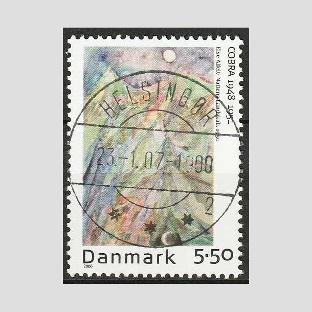FRIM�RKER DANMARK | 2006 - AFA 1485 - Cobra-malere 9. - 5,50 Kr. Else Alfelt - Lux Stemplet Helsing�r