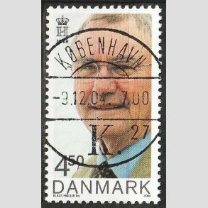 FRIM�RKER DANMARK | 2004 - AFA 1395 - Prins Henrik 70 �r. - 4,50 Kr. - Lux Stemplet