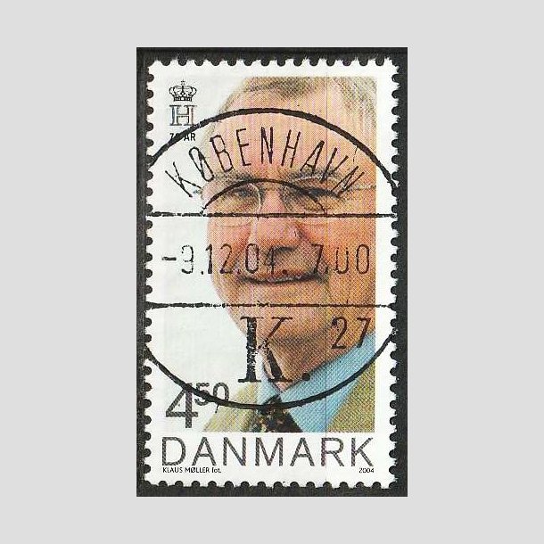 FRIM�RKER DANMARK | 2004 - AFA 1395 - Prins Henrik 70 �r. - 4,50 Kr. - Lux Stemplet