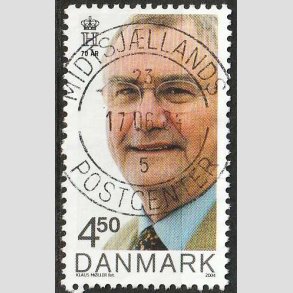 FRIM�RKER DANMARK | 2004 - AFA 1395 - Prins Henrik 70 �r. - 4,50 Kr. - Pragt Stemplet 