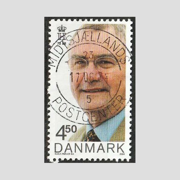 FRIM�RKER DANMARK | 2004 - AFA 1395 - Prins Henrik 70 �r. - 4,50 Kr. - Pragt Stemplet 