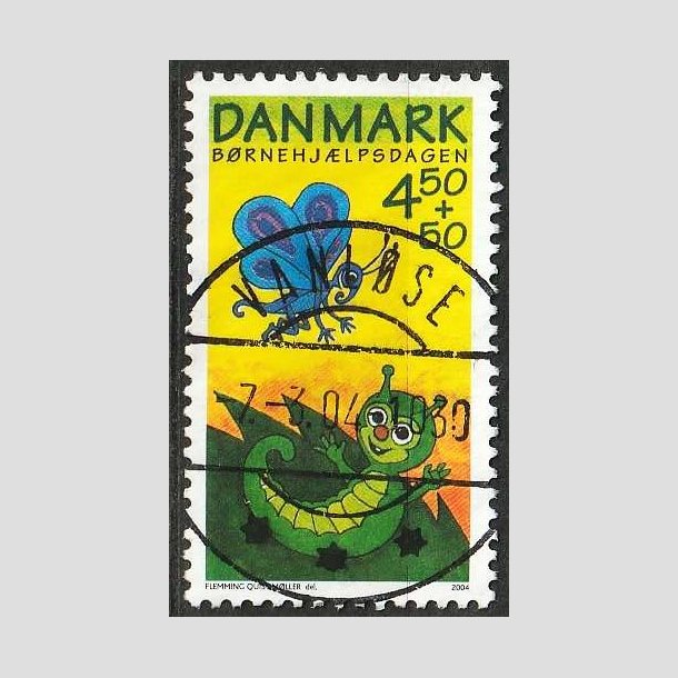 FRIM�RKER DANMARK | 2004 - AFA 1383 - B�rnehj�lpsdagen - 4,50 Kr. + 50 �re - Lux Stemplet Vanl�se
