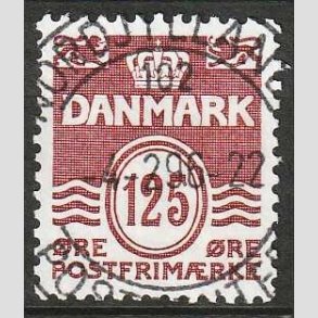 FRIM�RKER DANMARK | 1990 - AFA 953 - B�lgelinie - 125 �re brunr�d - Pragt Stemplet