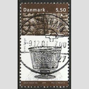 FRIM�RKER DANMARK | 2003 - AFA 1364 - Kongernes Jelling - 5,50 Kr. Gorms b�ger - Pragt Stemplet