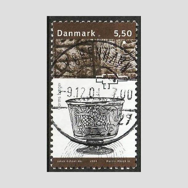 FRIM�RKER DANMARK | 2003 - AFA 1364 - Kongernes Jelling - 5,50 Kr. Gorms b�ger - Pragt Stemplet