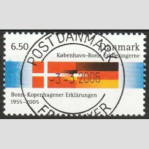 FRIM�RKER DANMARK | 2005 - AFA 1431 - K�benhavn-Bonn - 6,50 Kr. flerfarvet - Pragt Stemplet