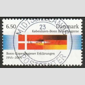 FRIM�RKER DANMARK | 2005 - AFA 1431 - K�benhavn-Bonn - 6,50 Kr. flerfarvet - Pragt Stemplet