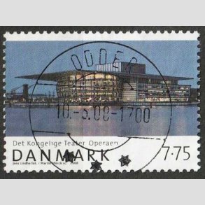 FRIM�RKER DANMARK | 2008 - AFA 1528 - Den danske nationalscene - 7,75 Kr. Operaen - Lux Stemplet