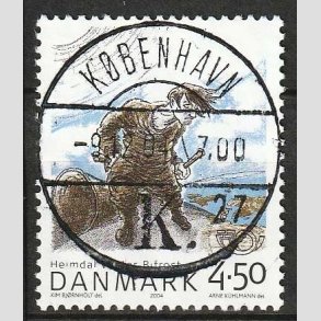 FRIM�RKER DANMARK | 2004 - AFA 1384 - Heimdal - 4,50 Kr. flerfarvet - Pragt Stemplet 