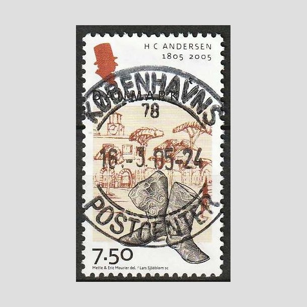 FRIM�RKER DANMARK | 2005 - AFA 1425 - H.C. Andersen - 7,50 Kr. Rejsest�vler - Pragt Stemplet