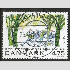 FRIM�RKER DANMARK | 2007 - AFA 1510 - Spejderbev�gelsen - 4,75 Kr. Marchtur - Lux Stemplet
