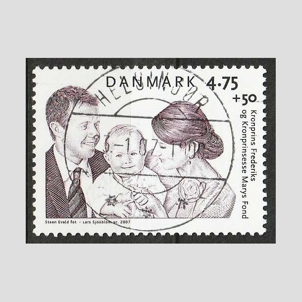 FRIM�RKER DANMARK | 2007 - AFA 1496 - Kronprinseparrets fond - 4,75 + 0,50 Kr. - Lux stemplet Helsing�r 