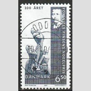 FRIM�RKER DANMARK | 2003 - AFA 1372 - Dansk Nobelpris 100 �r. - 6,50 Kr. - Pragt Stemplet 