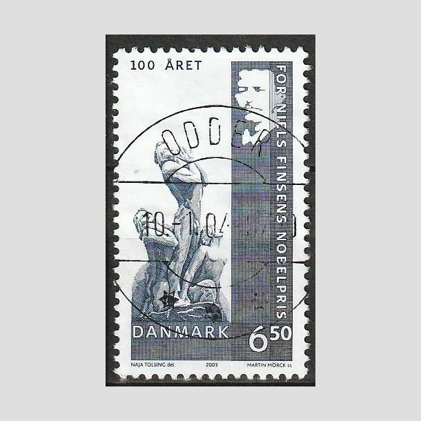 FRIM�RKER DANMARK | 2003 - AFA 1372 - Dansk Nobelpris 100 �r. - 6,50 Kr. - Pragt Stemplet 