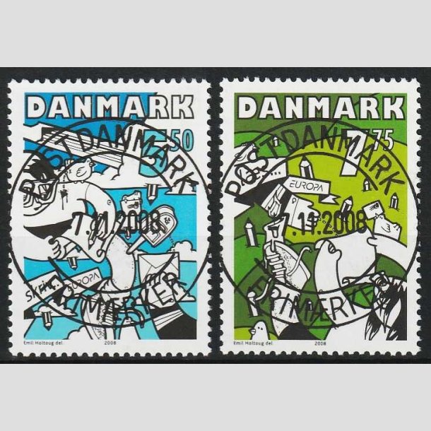 FRIM�RKER DANMARK | 2008 - AFA 1546+47 - Europam�rke - i s�t - Pragt Stemplet
