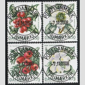 FRIM�RKER DANMARK | 2008 - AFA 1556-59 - Vinterb�r - Komplet s�t - Pragt Stemplet