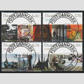FRIM�RKER DANMARK | 2008 - AFA 1539-42 - Kunstmuseet Louisiana - Komplet s�t - Pragt Stemplet