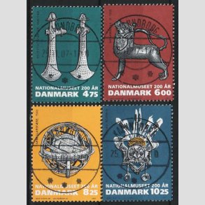 FRIM�RKER DANMARK | 2007 - AFA 1501-04- Nationalmuseet 200 �r. - Komplet s�t - Lux Stemplet
