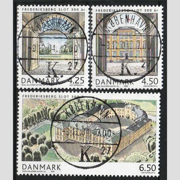 FRIM�RKER DANMARK | 2004 - AFA 1391-93 - Frederiksberg Slot - Komplet s�t - Lux Stemplet