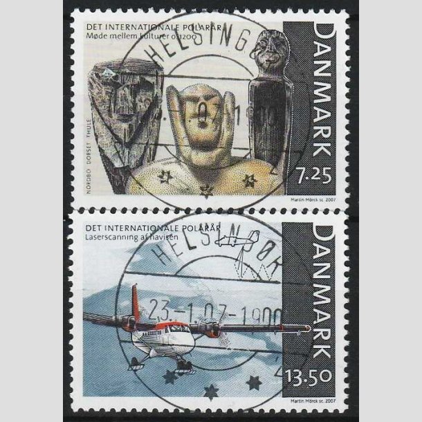 FRIM�RKER DANMARK | 2007 - AFA 1497+98 - Internationalt polar�r - S�t - Lux Stemplet Helsing�r