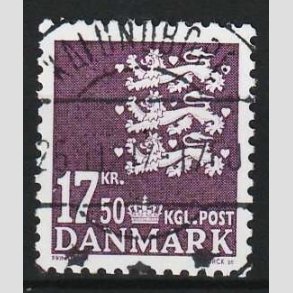 FRIM�RKER DANMARK | 2007 - AFA 1491 - Lille Rigsv�ben - 17,50 Kr. violet - Lux stemplet