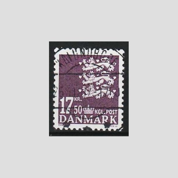 FRIM�RKER DANMARK | 2007 - AFA 1491 - Lille Rigsv�ben - 17,50 Kr. violet - Lux stemplet