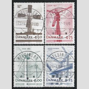 FRIM�RKER DANMARK | 2007 - AFA 1492-95 - Danske vindm�ller - Komplet s�t - Lux Stemplet Helsing�r