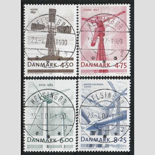 FRIM�RKER DANMARK | 2007 - AFA 1492-95 - Danske vindm�ller - Komplet s�t - Lux Stemplet Helsing�r