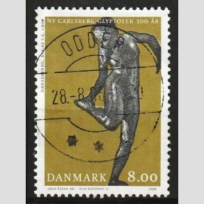 FRIM�RKER DANMARK | 2006 - AFA 1476 - Glyplotek 100 �r. - 8,00 Kr. Danserinde - Lux Stemplet Odder