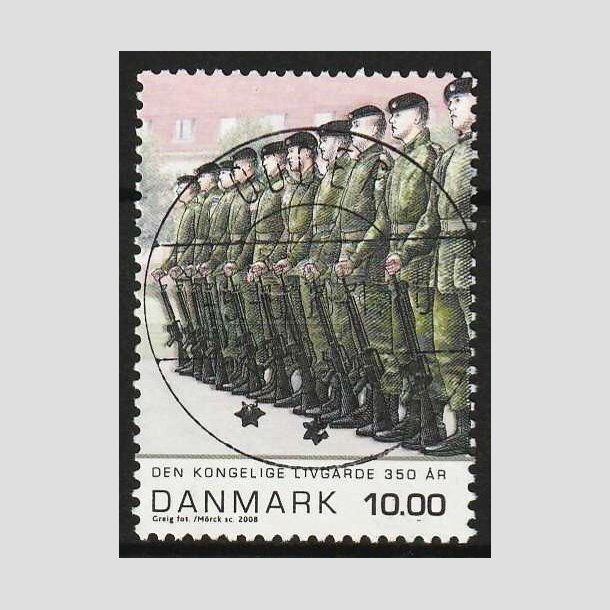 FRIM�RKER DANMARK | 2008 - AFA 1534 - Livgarden 350 �r. - 10,00 Kr. flerfarvet - Lux Stemplet Odder
