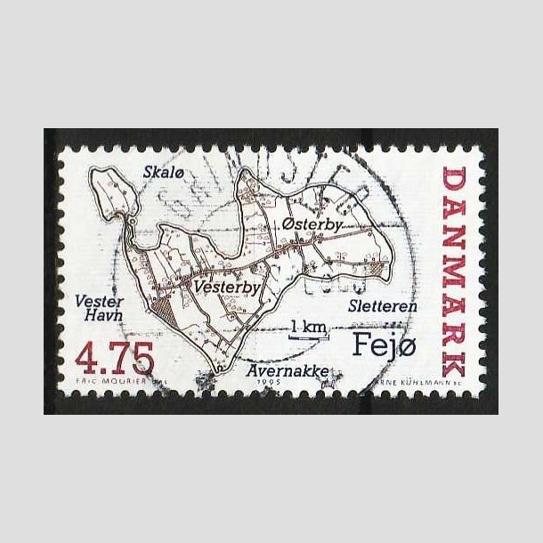 FRIM�RKER DANMARK | 1995 - AFA 1087 - Danske sm��er - 4,75 Kr. flerfarvet - Lux Stemplet 
