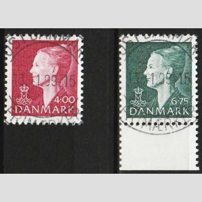 FRIM�RKER DANMARK | 1999 - AFA 1202-03 - Dronning Margrethe II - s�t - Flot stemplet